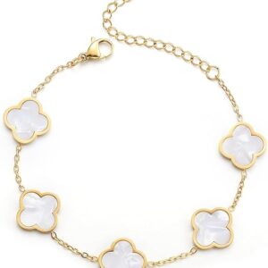 18K Gold Plated Clover Lucky Bracelet for Women